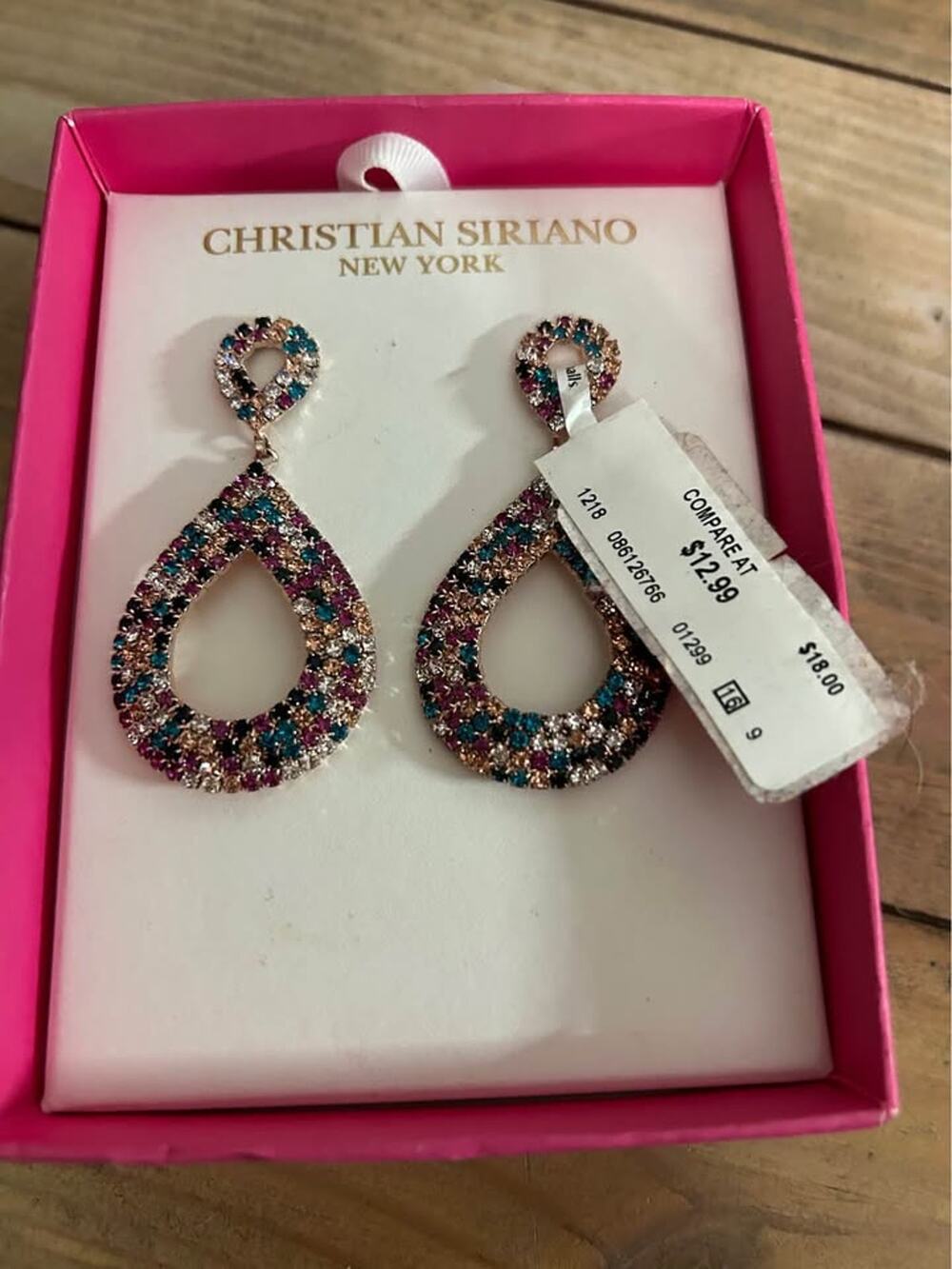 Christian Siriano rhinestone post earrings